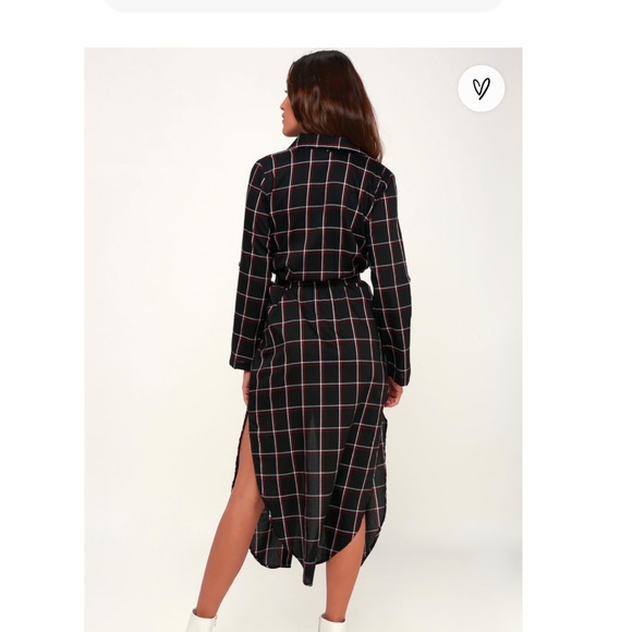 Lulus | Monmartre Plaid Shirtdress - Picture 3 of 7